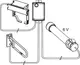 Diagramm eines elektrischen Systems mit einem Schalter von TECE, einem Steuergerät und einer 6-V-Batterie, verbunden durch Kabel.